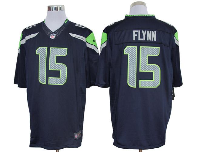 2012 NEW NFL Seattle Seahawks 15 Matt Flynn Blue Jerseys (Limited)