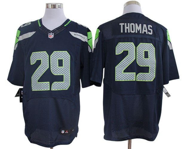 2012 NEW NFL Seattle Seahawks 29 Earl Thomas Blue Jerseys (Elite)