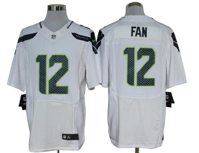 2012 NEW NFL Seattle Seahawks 12 Fan White Jerseys (Elite)