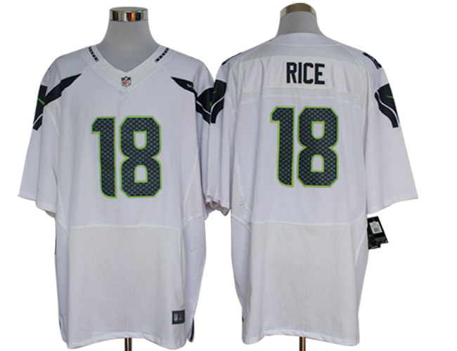 2012 NEW NFL Seattle Seahawks 18 Sidney Rice White Jerseys (Elite)