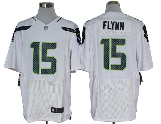 2012 NEW NFL Seattle Seahawks 15 Matt Flynn White Jerseys (Elite)