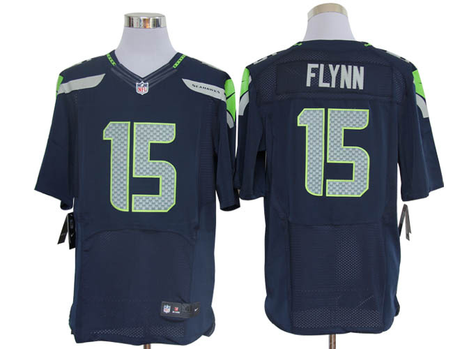 2012 NEW NFL Seattle Seahawks #15 Flynn Blue Jerseys (Elite )