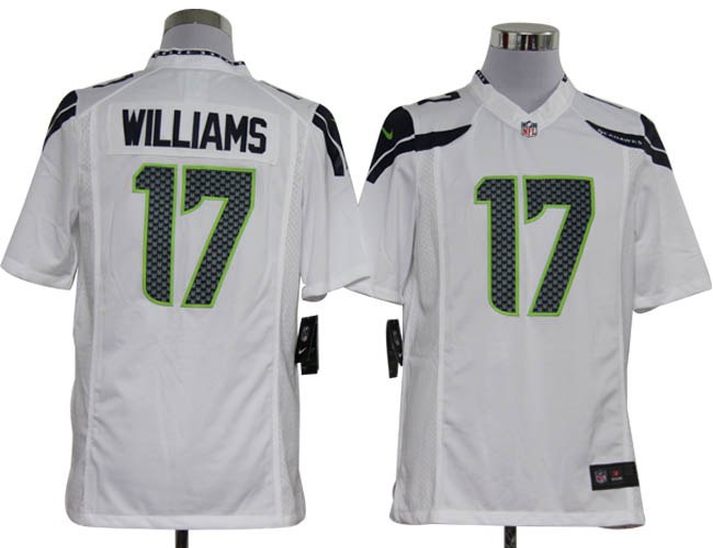 2012 NEW NFL Seattle Seahawks 17 Mike Williams White Jerseys (Game)