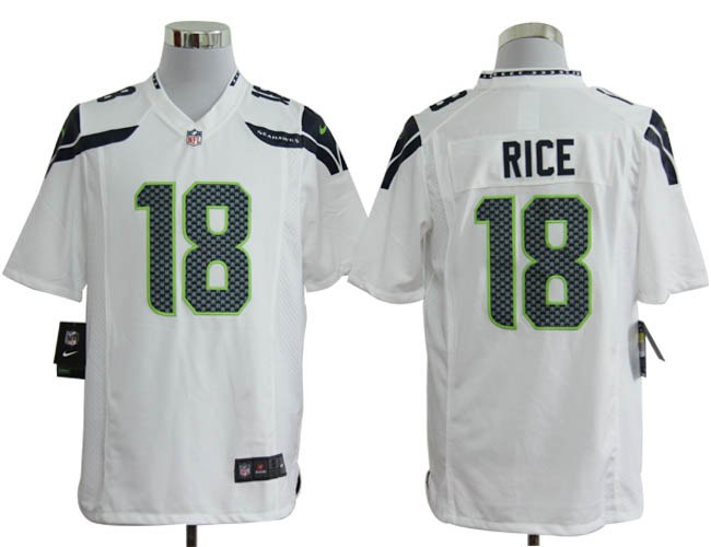 2012 NEW NFL Seattle Seahawks 18 Sidney Rice White Jerseys (Game)