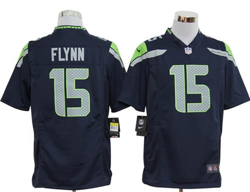 2012 NEW NFL Seattle Seahawks 15 Matt Flynn Blue Jerseys (Game)