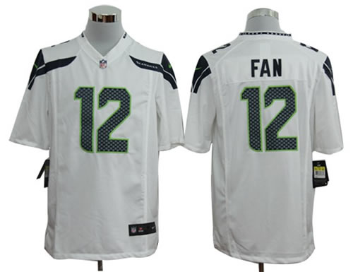 2012 NEW NFL Seattle Seahawks 12 Fan White Jerseys (Game)