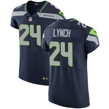 Nike Seahawks #24 Marshawn Lynch Steel Blue Team Color Men's Stitched NFL Vapor Untouchable Elite Jersey