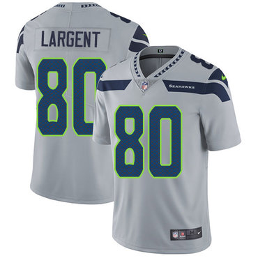 Nike Seahawks 80 Steve Largent Gray Vapor Untouchable Player Limited Jersey