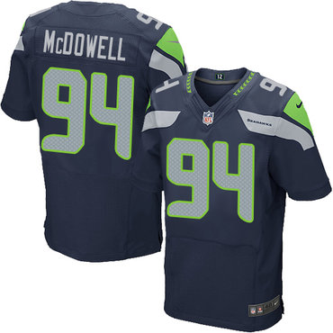 Nike Seahawks #94 Malik McDowell Steel Blue Team Color Men's Stitched NFL Elite Jersey