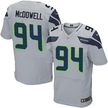 Nike Seahawks #94 Malik McDowell Grey Alternate Men's Stitched NFL Elite Jersey