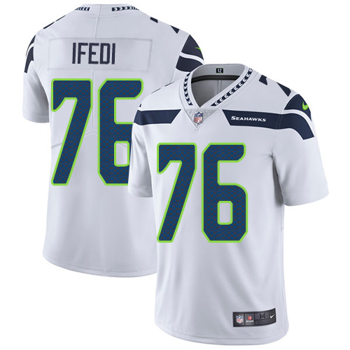 Nike Seahawks #76 Germain Ifedi White Men's Stitched NFL Vapor Untouchable Limited Jersey