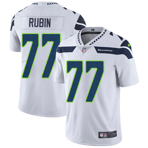 Nike Seahawks #77 Ahtyba Rubin White Men's Stitched NFL Vapor Untouchable Limited Jersey