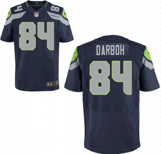 Men's Nike Seattle Seahawks #84 Amara Darboh Elite Steel Blue Team Color NFL Jersey