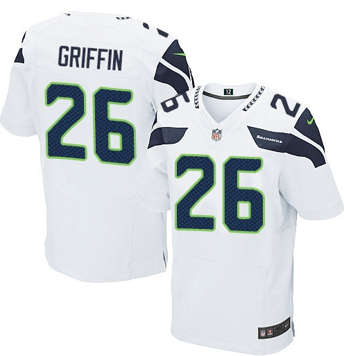 Men's Nike Seattle Seahawks #26 Shaquill Griffin Elite White NFL Jersey