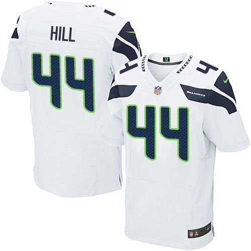 Men's Nike Seattle Seahawks #44 Delano Hill Elite White NFL Jersey