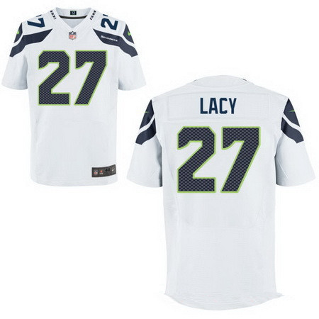 Nike Seahawks 27 Eddie Lacy White Elite Jersey