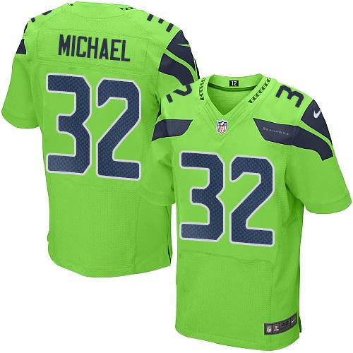 Nike Seahawks #32 Christine Michael Green Men's Stitched NFL Elite Rush Jersey