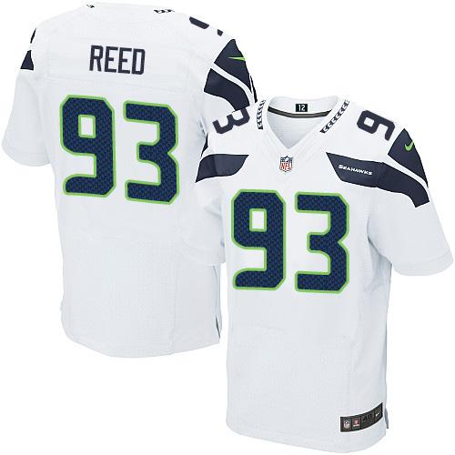 Nike Seahawks #93 Jarran Reed White Men's Stitched NFL Elite Jersey