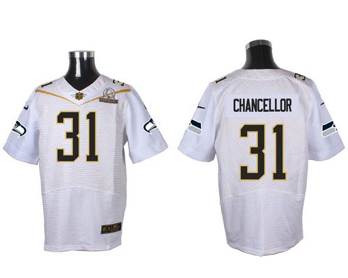 Nike Seahawks #31 Kam Chancellor White 2016 Pro Bowl Men's Stitched NFL Elite Jersey