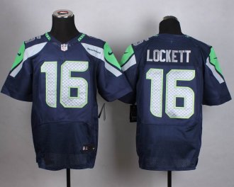 Nike Seattle Seahawks #16 Tyler Lockett Steel Blue Team Color Men's Stitched NFL Elite jersey