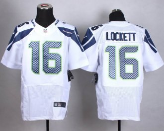 Nike Seattle Seahawks #16 Tyler Lockett White Alternate Men's Stitched NFL Elite Jersey