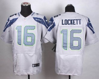 Nike Seattle Seahawks #16 Tyler Lockett Grey Alternate Men's Stitched NFL Elite Jersey