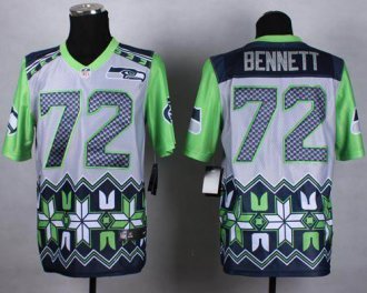 Nike Seattle Seahawks #72 Michael Bennett Grey NFL Elite Noble Fashion Jersey