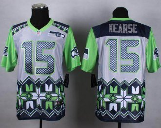 Nike Seattle Seahawks #15 Jermaine Kearse Grey NFL Elite Noble Fashion Jersey