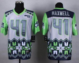 Nike Seattle Seahawks #41 Byron Maxwell Grey NFL Elite Noble Fashion Jersey