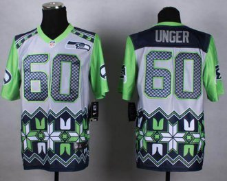 Nike Seattle Seahawks #60 Max Unger Grey NFL Elite Noble Fashion Jersey