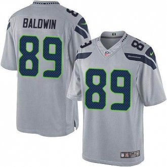 Nike Seahawks #89 Doug Baldwin Grey Alternate Men's Stitched NFL Limited Jersey