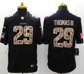 Nike Seattle Seahawks #29 Earl Thomas III Black NFL Limited Salute to service jersey