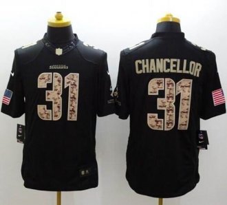 Nike Seattle Seahawks #31 Kam Chancellor Black NFL Limited Salute to service jersey