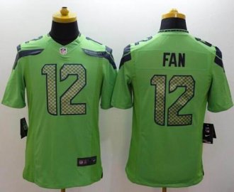 Nike Seattle Seahawks #12 Fan Green Alternate NFL Limited Jersey