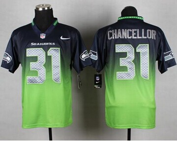 Nike Seattle Seahawks #31 Kam Chancellor Steel Blue-Green NFL Elite Fadeaway Fashion Jersey