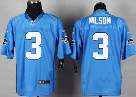 NFL 2014 Seattle Seahawks #3 Wilson fashion blue jerseys