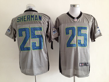 NEW NFL Seattle Seahawks 25 Richard Sherman Grey Shadow Jerseys