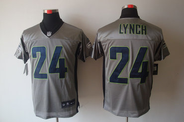 2012 NEW NFL Seattle Seahawks 24 Marshawn Lynch Grey Shadow Jerseys