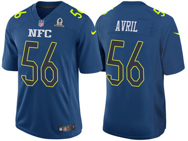 2017 Pro Bowl NFC Seattle Seahawks 56 Cliff Avril Navy Game Jersey