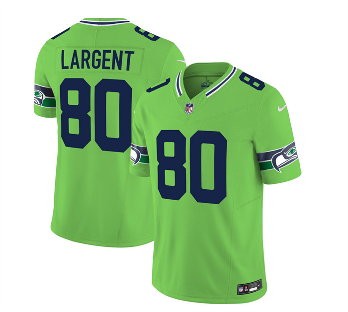 Men's Seattle Seahawks #80 Steve Largent 2023 F.U.S.E. Green Limited Stitched Football Jersey