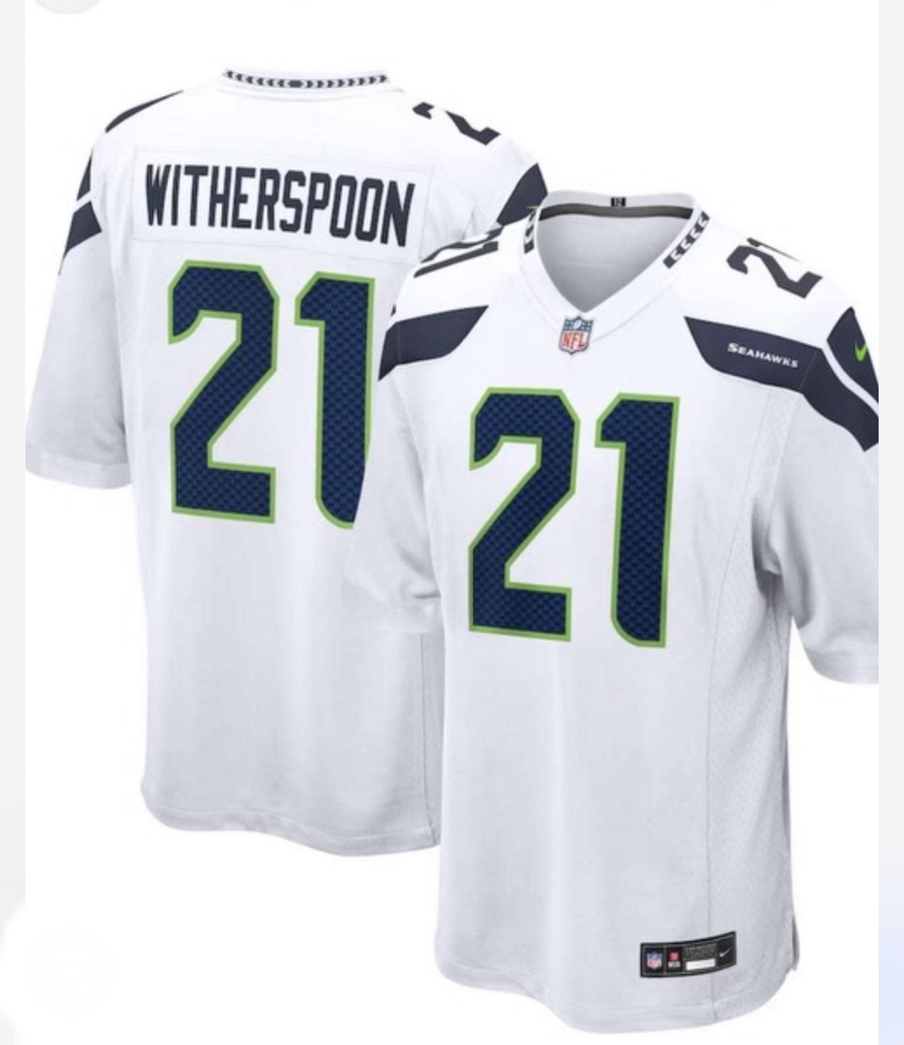 Men Seattle Seahawks #21 Devon Witherspoon white Vapor limited Jersey