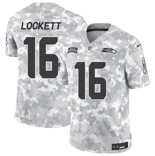 Men's Seattle Seahawks #16 Tyler Lockett 2024 F.U.S.E Arctic Camo Salute To Service Limited Stitched Football Jersey