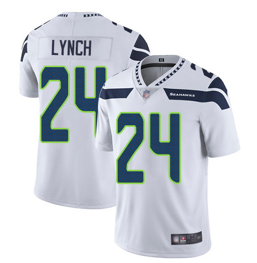 Nike Seahawks 24 Marshawn Lynch White Vapor Untouchable Limited Jersey