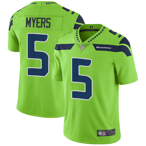 Men's Seahawks #5 Jason Myers Green Rush Vapor Untouchable Limited Jersey