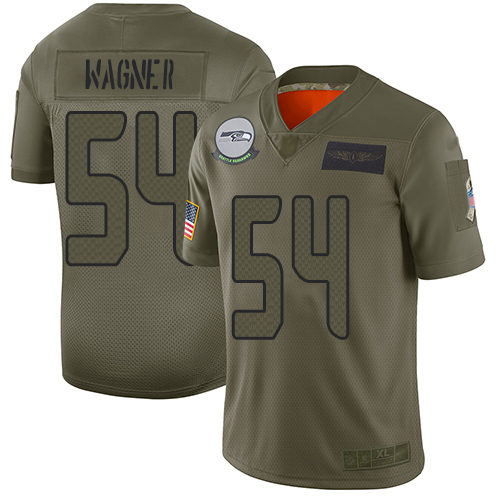 Seahawks #54 Bobby Wagner Camo Men's Stitched Football Limited www.usanfljerseys.net 2019 Salute To Service Jersey