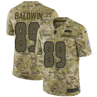 Nike Seahawks #89 Doug Baldwin Camo Men's Stitched NFL Limited 2018 Salute To Service Jersey