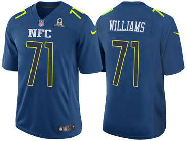 2017 Pro Bowl NFC Washinton Redskins 71 Trent Williams Navy Game Jersey