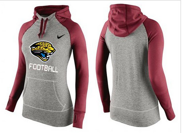 Women Nike Jacksonville Jaguars Performance Hoodie Grey & Red