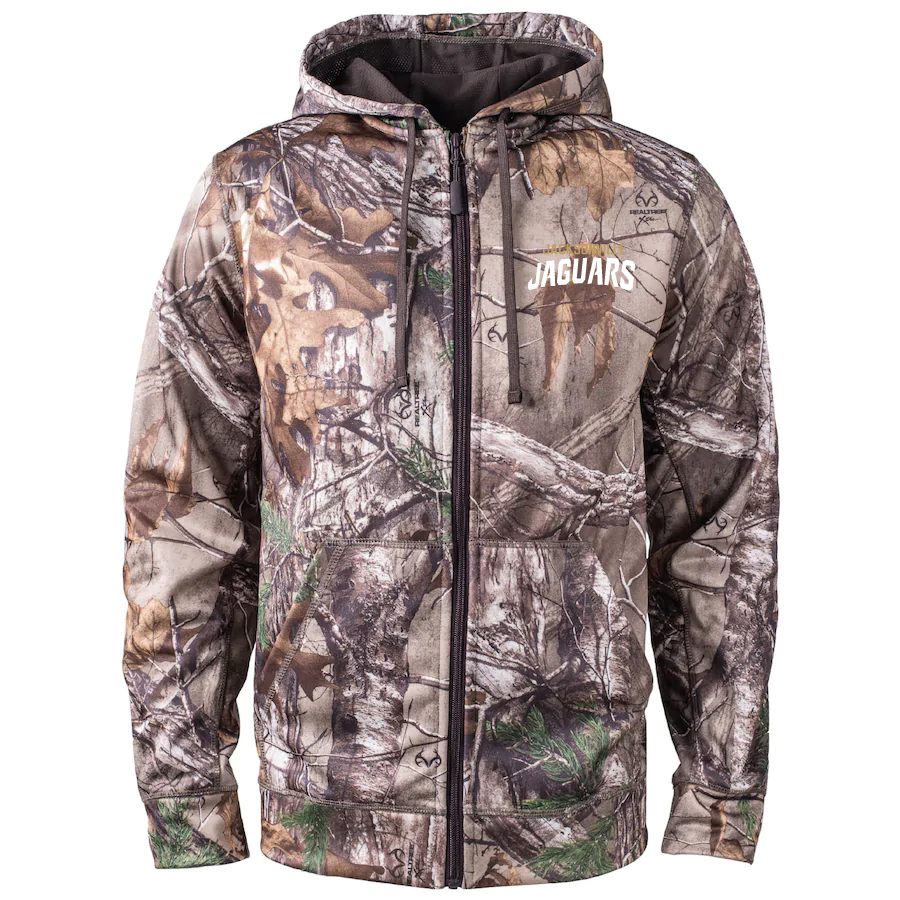 Jacksonville Jaguars 2020 NFL Men's Realtree Camo Full-Zip Hoodie