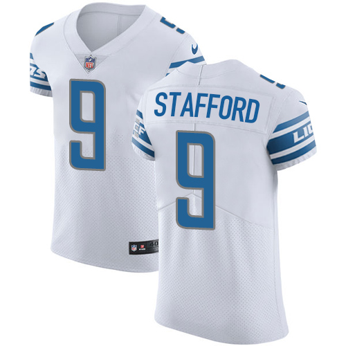 Nike Lions #9 Matthew Stafford White Men's Stitched NFL Vapor Untouchable Elite Jersey